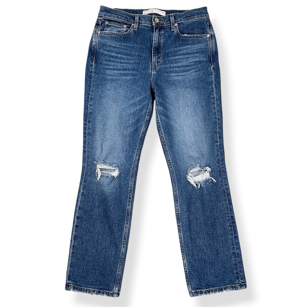 AYR Jeans Women 30x26.5 Blue Yes Yes Yes Denim Stretch Ripped Knees